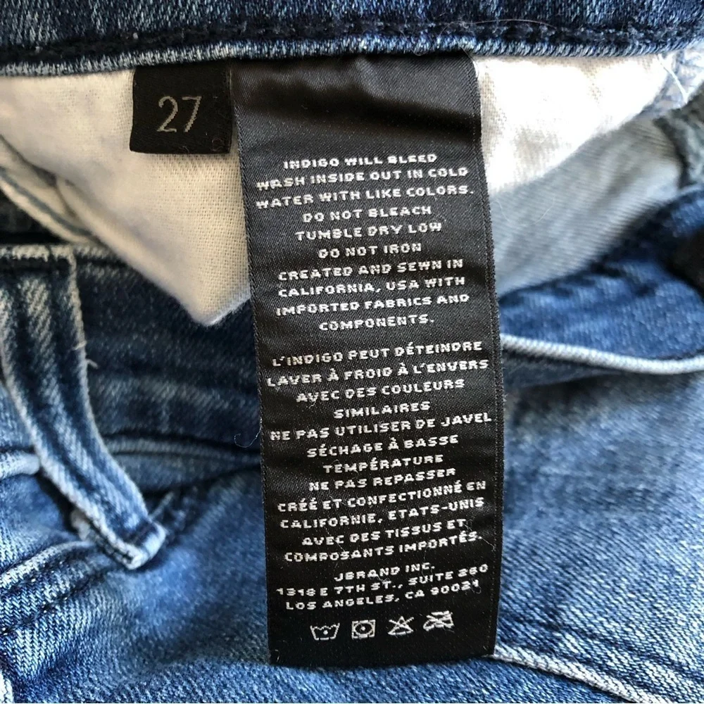 J Brand Alana Fix Up Destruct Size 27 Ankle Medium Blue - Picture 15 of 15